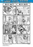  2boys 4koma chinese comic crying crying_with_eyes_open genderswap gundam heavy_breathing highres journey_to_the_west mobile_suit_gundam monochrome multiple_4koma multiple_boys open_clothes open_shirt otosama parody punching shirt tang_sanzang tears translated turn_pale 