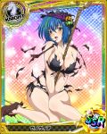  1girl artist_request blue_hair cape card_(medium) character_name chess_piece green_hair hat high_school_dxd knight_(chess) multicolored_hair official_art short_hair solo staff streaked_hair torn_clothes trading_card two-tone_hair witch_hat xenovia_(high_school_dxd) yellow_eyes 