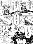  bangs braid carpaccio commentary_request forest girls_und_panzer goggles goggles_on_head greyscale grin hair_between_eyes microphone military military_vehicle monochrome nature nishizumi_miho pepperoni_(girls_und_panzer) school_uniform short_hair smile surprised tank tank_truck tank_turret to-siro translation_request vehicle 