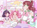  ahoge apron bishoujo_senshi_sailor_moon bowl brown_hair chibi_usa choker circlet collarbone cooking dessert double_bun dress elbow_gloves food frame frying_pan gloves green_eyes hair_bobbles hair_ornament hand_on_hip heart kino_makoto kitchen momoanne32 open_mouth pancake pastry_bag pink_eyes pink_hair ponytail purple_hair sailor_collar sailor_jupiter sailor_moon sailor_pluto sailor_senshi silhouette small_lady_serenity smile sparkle star stove tomoe_hotaru tongue tongue_out translation_request tsukino_usagi twintails violet_eyes white_dress white_gloves 