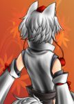  detached_sleeves five-seven from_behind inubashiri_momiji short_hair silver_hair tail touhou wolf_ears wolf_tail 