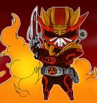  chibi fire kamen_rider kamen_rider_hibiki kamen_rider_hibiki_(series) kaos lowres sword weapon 