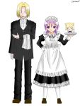   blonde_hair closed_eyes maid melty_blood nekoarc purple_hair sion_eltnam_atlasia tsukihime violet_eyes wallachia  