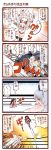  black_hair comic dei_shirou ex-keine ex_keine fujiwara_no_mokou hair_ribbon hat highres horns houraisan_kaguya kamishirasawa_keine long_hair orenji_zerii red_eyes ribbon silver_hair touhou train translated translation_request yagokoro_eirin 