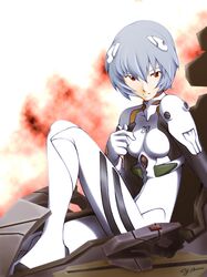  ayanami_rei blue_hair cockpit entry_plug neon_genesis_evangelion plugsuit red_eyes short_hair 