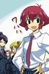  character_request hands_on_hips kajiki_yumi kanbara_satomi kujiki_yumi michael necktie saki school_uniform senoo_kaori tsuyama_mutsuki 