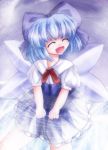  artist_request cirno highres ribbon shiyou short_hair touhou wings 