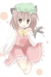  bad_id brown_hair cat_ears cat_tail chen child fang hat ribbon short_hair suzuayatenn tail touhou twintails 