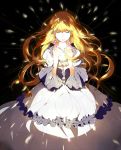  1girl aldnoah.zero amy26 asseylum_vers_allusia blonde_hair closed_eyes dress highres jewelry long_hair necklace smile solo 