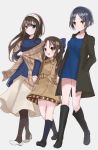  3girls bad_id black_hair blue_eyes bow brown_eyes brown_hair hair_bow hairband hayami_kanade holding_hands idolmaster idolmaster_cinderella_girls long_hair multiple_girls sagisawa_fumika shawl short_hair sinsihukunokonaka smile tachibana_arisu yellow_eyes 