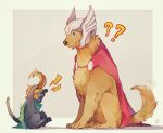  animalization cape cat dog helmet loki_(marvel) marvel no_humans qin_(7833198) thor_(marvel) 