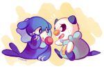  artist_name blue_eyes clown_nose comforting commentary crying fang flippers freckles gen_7_pokemon no_humans oshawott pokemon pokemon_(creature) pokemon_(game) pokemon_bw pokemon_sm popplio sad seashell shell tears trait_connection 