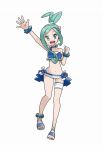  1girl alternate_costume lucia_(pokemon) mabu_(dorisuto) official_style pokemon pokemon_(game) pokemon_oras simple_background solo standing sugimori_ken_(style) swimsuit white_background 