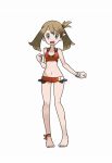  1girl alternate_costume bikini haruka_(pokemon) mabu_(dorisuto) official_style pokemon pokemon_(game) pokemon_oras simple_background solo standing sugimori_ken_(style) swimsuit white_background 