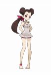  1girl alternate_costume mabu_(dorisuto) official_style pokemon pokemon_(game) pokemon_oras simple_background solo standing sugimori_ken_(style) swimsuit tsutsuji_(pokemon) white_background 