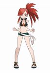  1girl alternate_costume asuna_(pokemon) mabu_(dorisuto) official_style pokemon pokemon_(game) pokemon_oras simple_background solo standing sugimori_ken_(style) swimsuit white_background 