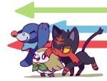  directional_arrow gen_7_pokemon i3_(17sanjyou) litten_(pokemon) no_humans pokemon pokemon_(creature) pokemon_(game) pokemon_sm popplio rowlet 