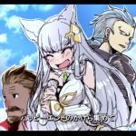  1girl animal_ears closed_eyes fox_ears granblue_fantasy hair_ornament korwa long_hair microphone open_mouth singing white_hair yunodon0315 