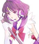  1girl artist_name bishoujo_senshi_sailor_moon choker circlet collarbone dated dutch_angle earrings elbow_gloves gloves holding jewelry lips purple_hair ribbon sailor_saturn signature silence_glaive solo tomoe_hotaru upper_body violet_eyes white_gloves yukinami_(paru26i) 