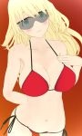  1girl atago_(kantai_collection) bikini breasts commentary_request kantai_collection large_breasts looking_at_viewer swimsuit 