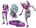  1girl arcee autobot backpack bag blue_eyes car colored_skin electric_car glowing glowing_eyes humanoid_robot metal_skin motor_vehicle panties pink_panties robot robot_girl science_fiction simple_background solo stup-jam thighs transformers underwear white_background 