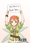  english fairy_wings flower hair_flower hair_ornament hoshizora_rin jangseunghyun love_live!_school_idol_project orange_hair profanity truth wings 