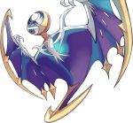  bat_wings creature ege_(597100016) lunaala no_humans open_mouth pokemon pokemon_(creature) pokemon_(game) pokemon_sm red_eyes simple_background solo white_background wings 