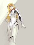  1girl ayanami_rei ayanami_rei_(cosplay) blazblue blonde_hair blue_eyes bodysuit hyakuhachi_(over3) mu-12 neon_genesis_evangelion noel_vermillion solo 