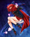  1girl bow cape hair_bow highres red_eyes redhead sekibanki solo tatsuya_(guild_plus) touhou 