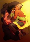  1boy black_hair fetal_position hug jacket kl light_rays lightning lying matsuno_osomatsu osomatsu-kun osomatsu-san red_jacket signature socks solo sunbeam sunlight twitter_username 