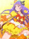  blue_eyes blush cure_magical dress gloves long_hair magical_girl mahou_girls_precure! riko_(precure) smile violet_hair 