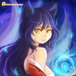  ahri_(league_of_legends) female fire kitsune league_of_legends lumineko 