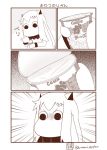  bangs collar commentary_request frown highres horns kantai_collection long_hair mittens moomin moomintroll muppo northern_ocean_hime opening sazanami_konami translation_request twitter_username 