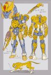  1boy beast_wars cheetah cheetor grin gun happy insignia kamizono_(spookyhouse) machine machinery maximal mecha no_humans oldschool open_mouth robot science_fiction smile solo transformers translation_request weapon 