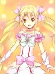 1girl blonde_hair character_request collar collarbone earrings hair_ornament jewelry long_hair looking_at_viewer magical_girl maruki_(punchiki) precure solo twintails 