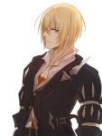  1boy blonde_hair blue_eyes eizen simple_background solo tales_of_(series) tales_of_berseria tusia white_background 