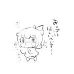  =_= alternate_costume commentary_request folded_ponytail inazuma_(kantai_collection) kantai_collection kotanuki_(kotanukiya) monochrome open_mouth sketch sleeves_past_wrists tears translation_request wavy_mouth white_background younger 
