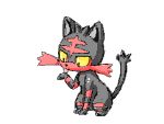  animated animated_gif drawfag fire licking litten_(pokemon) looking_at_viewer lowres pokemon pokemon_(creature) pokemon_(game) pokemon_sm yellow_sclera 