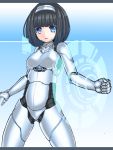  1girl android black_hair blue_eyes kurogane_daichi original robot robot_joints 