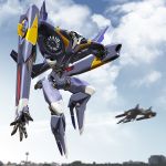  aircraft airplane building cityscape clouds flying highres igunuk jet mecha motion_blur original realistic robot science_fiction transformation 