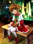  blush card_captor_sakura christmas dress happy kinomoto_sakura lights moonknives 