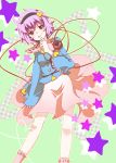  hairband heart komeiji_satori pink_eyes pink_hair short_hair skirt skirt_lift star touhou uoshi 