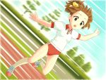  brown_hair buruma chunpai dutch_angle gym_uniform hirasawa_ui jumping k-on! school_uniform short_hair solo speed_lines 