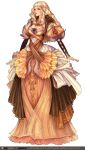  breasts cleavage costume dress elementalist gown granado_espada jewelry long_hair maggi necklace original warlock_(granado_espada) 