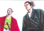  highres hon&#039;iden_matahachi hon'iden_matahachi japanese_clothes katana male miyamoto_musashi scan sword takehiko_inoue traditional_media vagabond weapon 