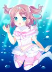  artist_request blue_eyes blush choker dress kurosawa_ruby love_live! love_live!_sunshine!! pink_hair short_hair smile twintails underwater 