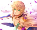  1boy an_liel blonde_hair character_name copyright_name green_eyes oscar_dragonia petals simple_background solo sword tales_of_(series) tales_of_berseria transparent_background weapon 