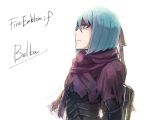  1girl armor belka_(fire_emblem_if) blue_hair carlmary character_name copyright_name fire_emblem fire_emblem_if headband purple_hair scarf solo 