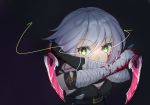  absurdres assassin_of_black bandages blood bloody_bandages dagger dual_wielding fate/apocrypha fate/grand_order fate/stay_night fate_(series) green_eyes highres jibako looking_at_viewer short_hair silver_hair weapon 