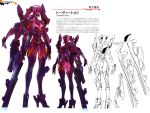  1girl absurdres armor ass asuka-eva-synthesis breasts character_profile high_heels highres long_hair mecha_musume neon_genesis_evangelion neon_genesis_evangelion_anima open_mouth souryuu_asuka_langley visor_(armor) 